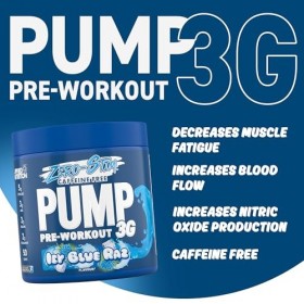 Applied Nutrition Pump 3G Pre-Workout Zero Stimulant , Icy Blue Raz EAN 5056555204993 - 375g