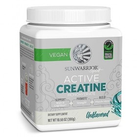 Sunwarrior – Active Creatine 300g Unflavoured – Saveur nature – 100% végan – Soutient la performance physique et la récupér