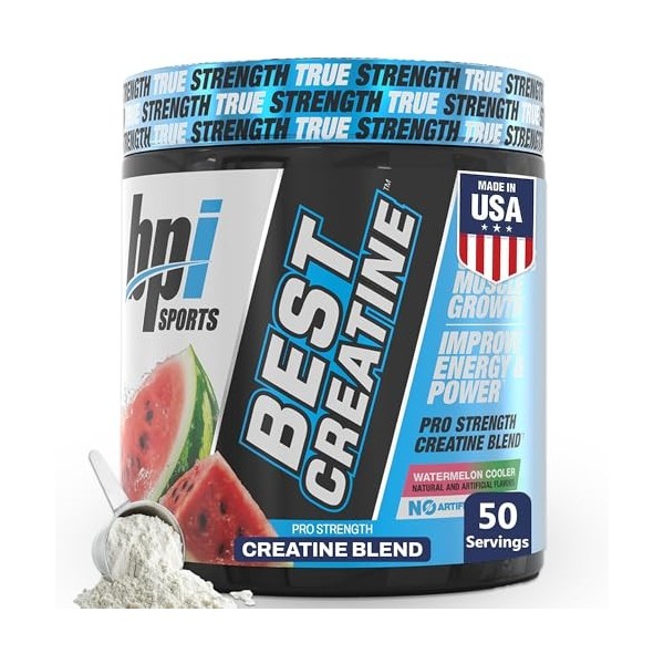 BPI Sports Supplément sportif de créatine 50 portions Refroidisseur de pastèque
