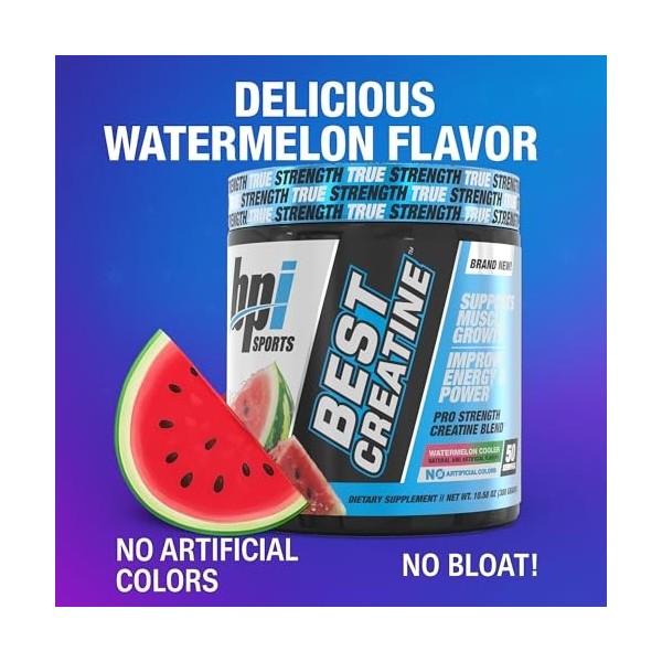 BPI Sports Supplément sportif de créatine 50 portions Refroidisseur de pastèque