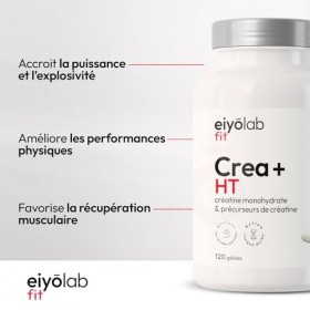 Créa + HT | Créatine Monohydrate + Glycine, Arginine et Méthionine | Booste la Production Naturelle de Créatine | Prise de Ma