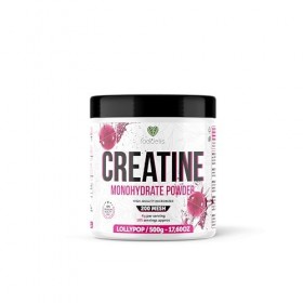 Foodelis Créatine Monohydrate Aromatisée en Poudre 500 g – Goût Lollipop – Créatine Micronisée de Haute Qualité – Sans Sucre 