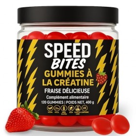 Speed Bites Créatine HCl Gummies – 1600 mg de Créatine HCl ≈ 5000 mg de Créatine Monohydrate – Tolérance Digestive – Vegan, S