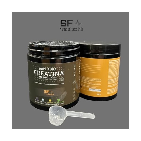 SF TRAINHEALTH Créatine Monohydrate pure, micronisée 200 mesh Poudre ultra-fine pour une dissolution supérieure Améliore vos ...