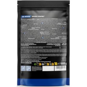 Creatine Monohydrate Poudre - 1 kg - Créatine Monohydrate avec Inuline - EXTRAPURE® - Vegan - Produit en Allemagne