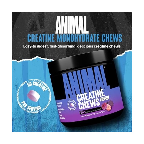 Universal Nutrition Animal Creatine Chews 120 pieces Raisin