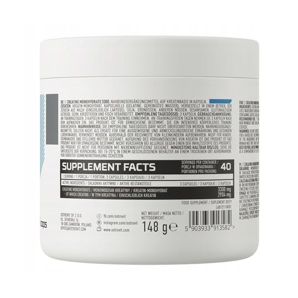 OstroVit Monohydrate de créatine