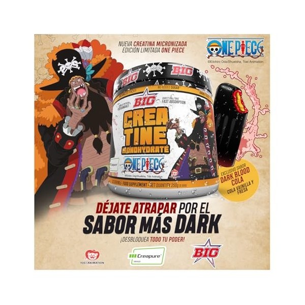 BIG Créatine ONE PIECE - Créatine Monohydrate Creapure - Edition Exclusive avec 12 Tasses à Collectionner - Performance Physi