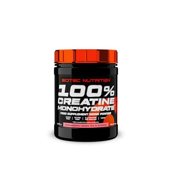 Scitec Nutrition 100% Creatine Monohydrate - Vegan - 3g par portion - Boost de performance pour les exercices de haute intens...