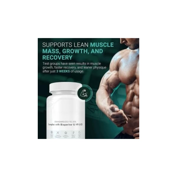 Turkestérone - Diététique - pour la masse musculaire, la force, lendurance - Végétarien, sans OGM et sans gluten