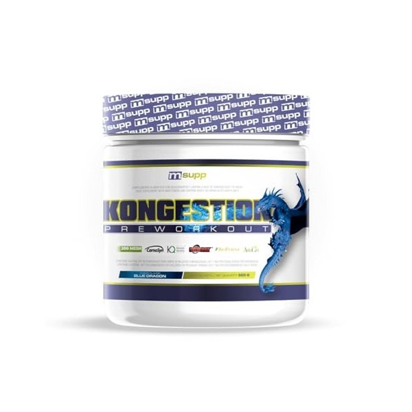 MM Supplements - Kongestion Pré-entraînement sans stimulants - 320g - Saveur boisson énergisante - Bêta-alanine et monohydrat