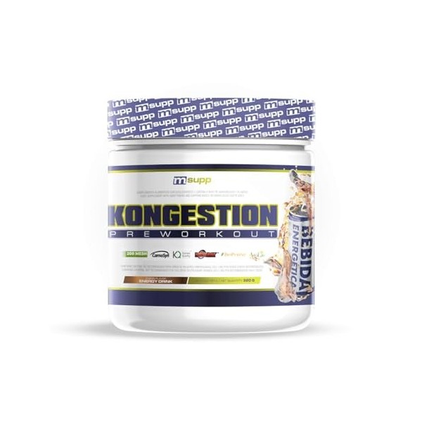 MM Supplements - Kongestion Pré-entraînement sans stimulants - 320g - Saveur boisson énergisante - Bêta-alanine et monohydrat