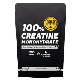 GOLDNUTRITION CREATINE MONOHYDRATE neutro 200gr. – peut être utilisé régulièrement selon les besoins individuels, produit mul