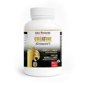 CRÉATINE MONOHYDRATE CREAPURE® - 120 Gélules Végétales - 100% Pure & Hautement Assimilable - Puissance, Explosivité & Perform