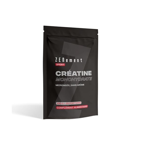 Créatine Monohydrate Poudre 100g - créatine monohydrate pure de qualité micronisée - haut dosage efficace, optimal pour l‘ent...