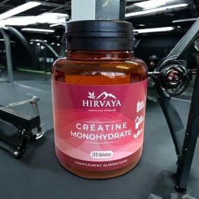 Créatine Monohydrate 3000 mg – 125 Gélules Vegan | Force Musculaire, Endurance & Prise de Masse | 100% Pure | Sans Gluten/Lac