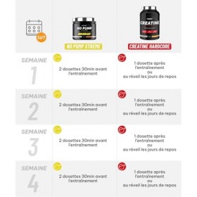 Superset Nutrition | Programme Volume Et Force - Créatine Hardcore Ice Tea Pêche - No Pump Xtreme Mojito | Augmente le volume...