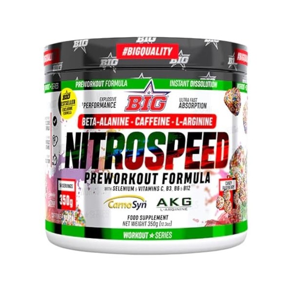 Big Nitrospeed Energetic Drink Candy Raspberry 350G 200 g