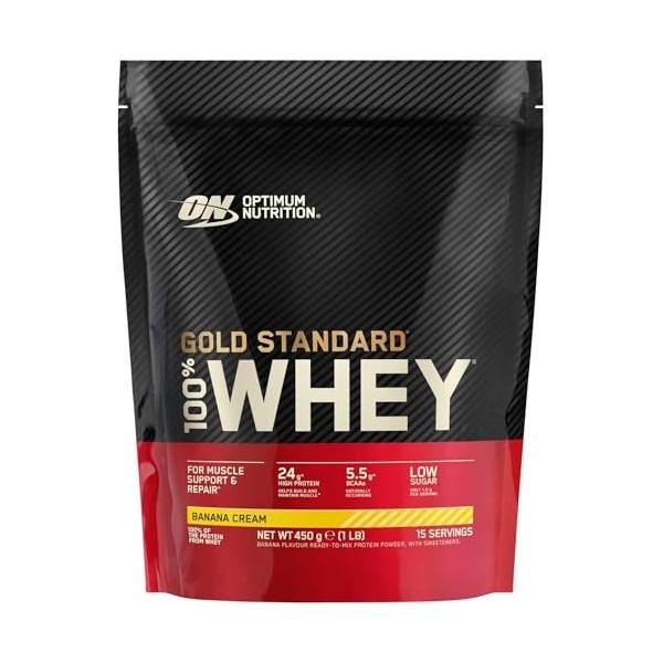 Optimum Nutrition Gold Standard Crème de banane au lactosérum 450 g Créatine