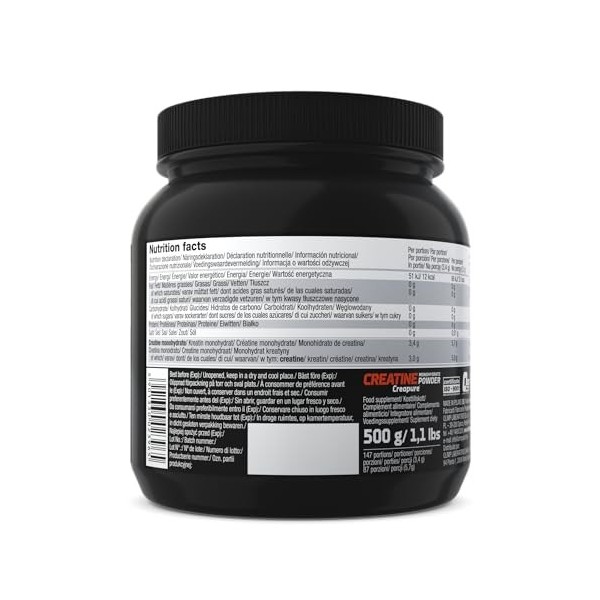 Olimp Creatine Monohydrate Powder Creapure - 500g Créatine