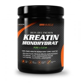 SRS Muscle Créatine monohydratée, 500 g, neutre, 100 % pure, créatine pure allemande de qualité supérieure tamisée , 100 % v