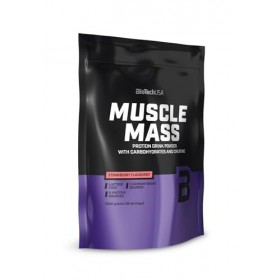 BioTechUSA Muscle Mass | Protéines et glucides en poudre | avec créatine et peptides de glutamine | Gainer | Sans lactose | C