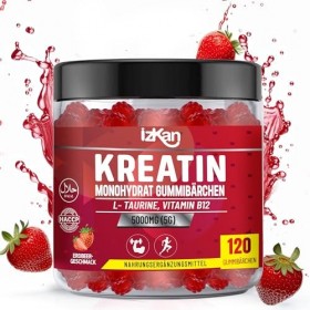 Créatine Bonbons Bonbons 5000mg - Gommes créatine monohydrate végétalienne 5G pour le renforcement musculaire et le complémen