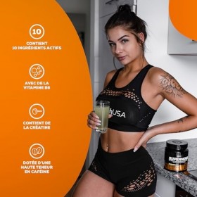 BioTechUSA Supernova | Poudre dentraînement sans sucre | 10 ingrédients actifs | Créatine micronisée | Haute teneur en caféi