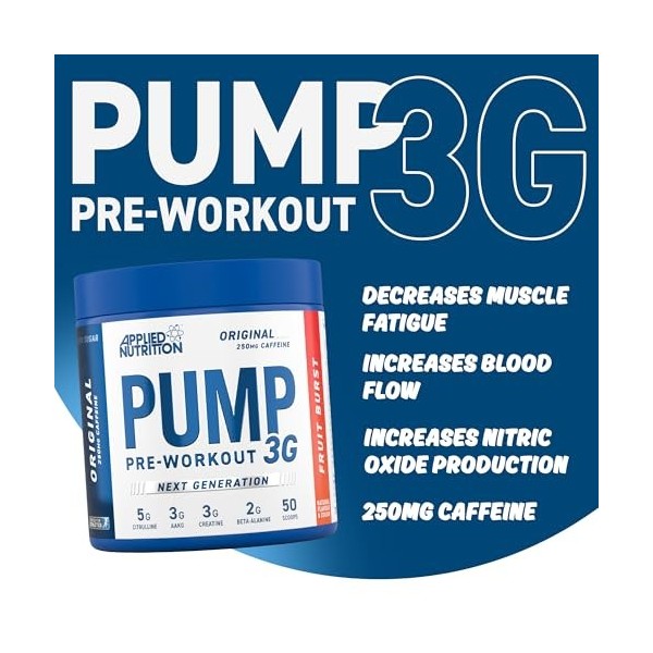 Applied Nutrition Pump 3G Pre-Workout, Fruit Burst - 375g