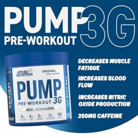 Applied Nutrition Pump 3G Pre Workout, Boisson de Pré-Entraînement, Booster Musculation, Énergie, Concentration et Performanc