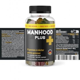 Manhood Plus Gommes | Formule naturelle pour la virilité masculine | Facile à utiliser | 60 gommes 2 