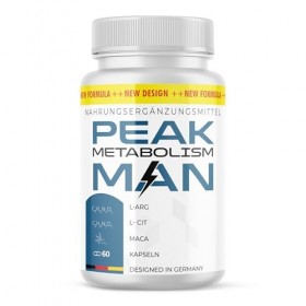PEAK Metabolism MAN Capsules - amour, désir et passion - utilisation facile - 60 capsules contenu