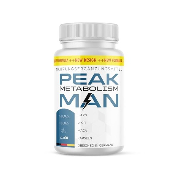 PEAK Metabolism MAN Capsules - amour, désir et passion - utilisation facile - 60 capsules contenu