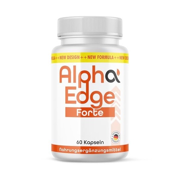 Alpha Edge Forte Capsules | Force pour un style de vie actif | Maxi Pack de 60 capsules