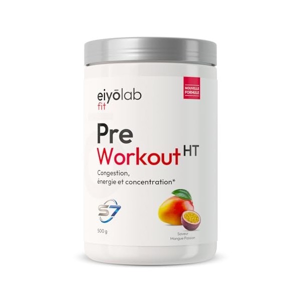 PRE WORKOUT HT | Booster Musculation sans Créatine | 3g de Bêta-Alanine + 3g dArginine + 4g de Citrulline + 200mg de Caféine ...