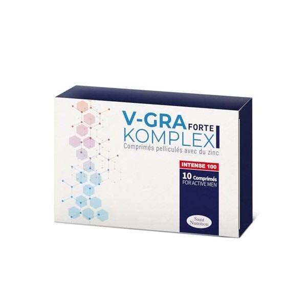 SAINT Nutrition® V-GRA Forte Complexe pour homme 100 mg – Complément alimentaire avec maca et L-arginine, qualité premium – A