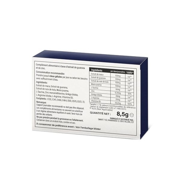 SAINT Nutrition® V-GRA Forte Complexe pour homme 100 mg – Complément alimentaire avec maca et L-arginine, qualité premium – A