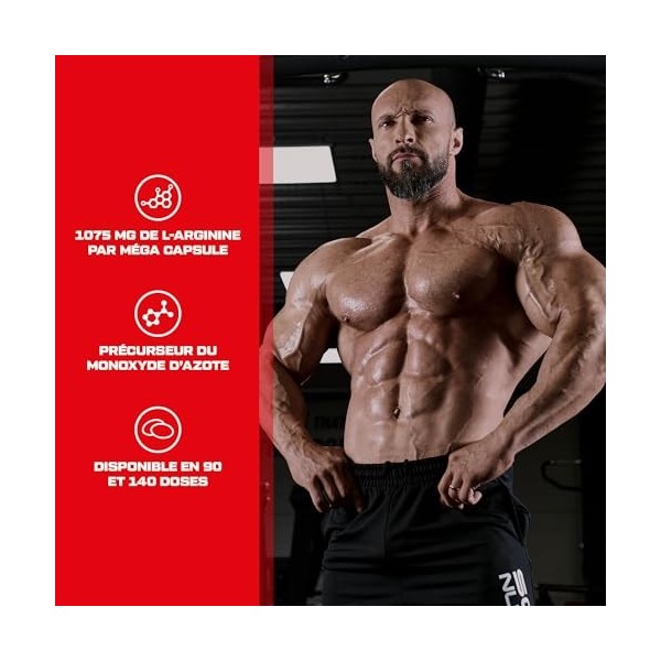 Scitec Nutrition Mega Arginine | Acide aminé | 1075 mg de L-Arginine par méga gélule | Pour les femmes et les hommes, 90 mega...