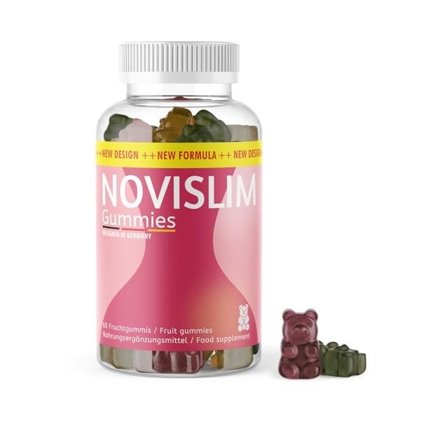 Novislim Gommes | une expérience gustative délicieuse | dans une grande boîte maxi | contenu 60 gommes
