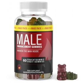 MALE Enhancement Gommes | avec L-arginine et thé vert | pour les moments intimes | Contenu 60 gommes