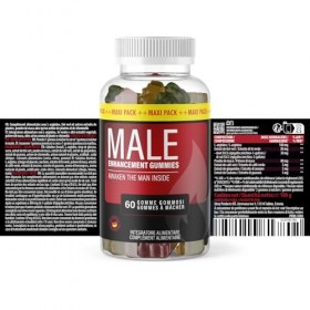 MALE Enhancement Gommes | avec L-arginine et thé vert | pour les moments intimes | Contenu 60 gommes