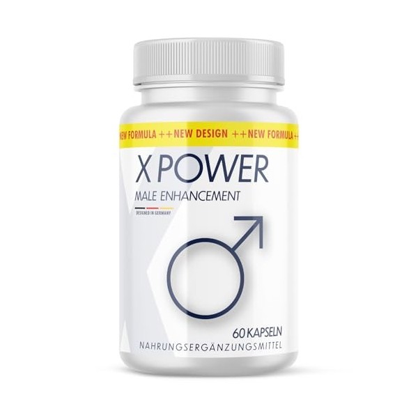 X Power - Male Enhancement Capsules | Pour lhomme actif | Qualité Premium | 60 Capsules