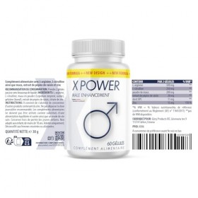 X Power - Male Enhancement Capsules | Pour lhomme actif | Qualité Premium | 60 Capsules