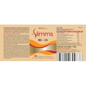 Slimms Gummies | pour femmes et hommes | avec des ingrédients de haute qualité | 60 gommes