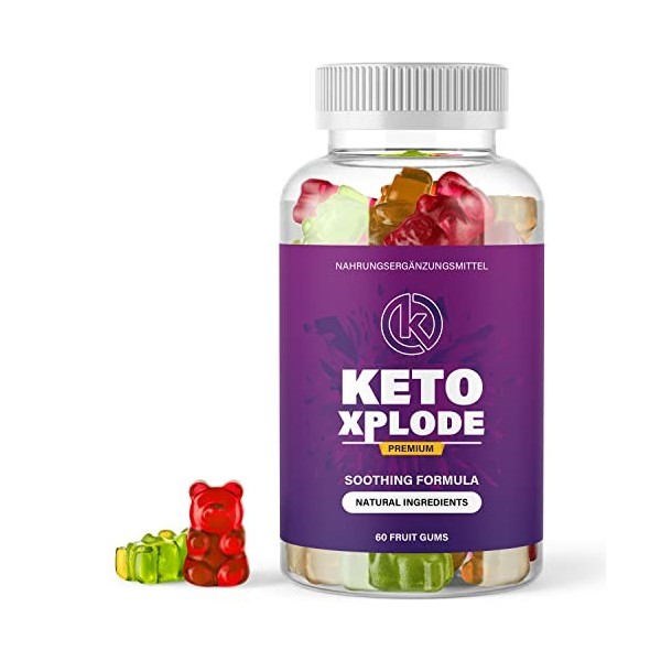 KetoXplode Gommes | Pour les personnes soucieuses de leur santé | Facile à utiliser | 60 gommes | 1x
