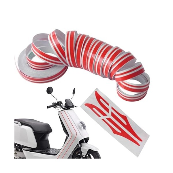 Ruban adhésif à rayures fines pour voiture, bateau, tableau de bord, casques, moto - 9,8 m