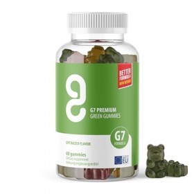 Green Gummies G7 Plus oursons en gomme | Pour femmes et hommes | 60 pièces par boîte 1x