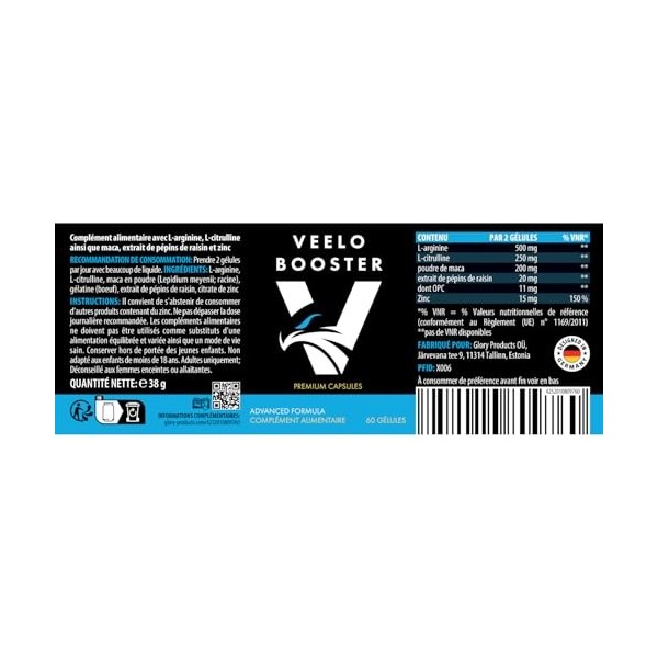 Veelobooster Gélules | Retrouver enfin le plaisir plus longtemps | Facile à utiliser | 60 gélules | 1x