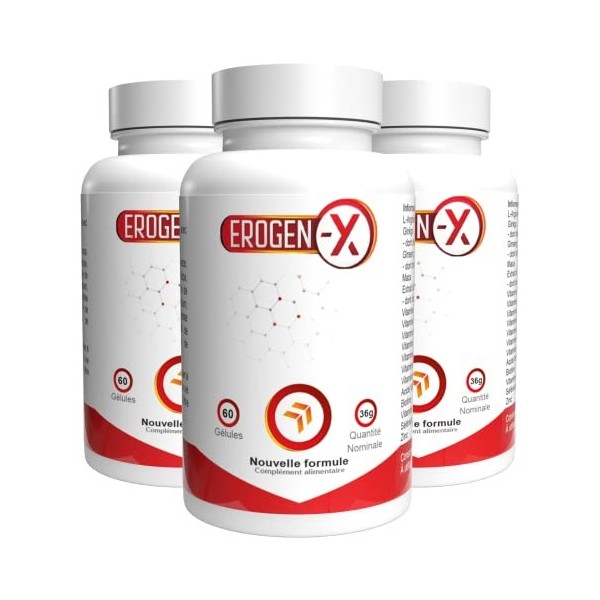 EROGEN X, 180 gélules 3x 60 gélules - paquet de 3