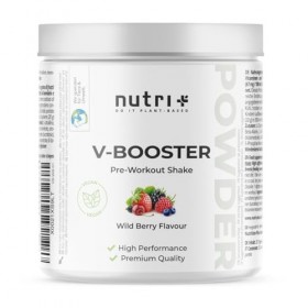Nutri + Pre-Workout Booster Wild Berry - hautement dosé + vegan - Caféine Citrulline L-Arginine Creapure ß-Alanine Bétaïne HC